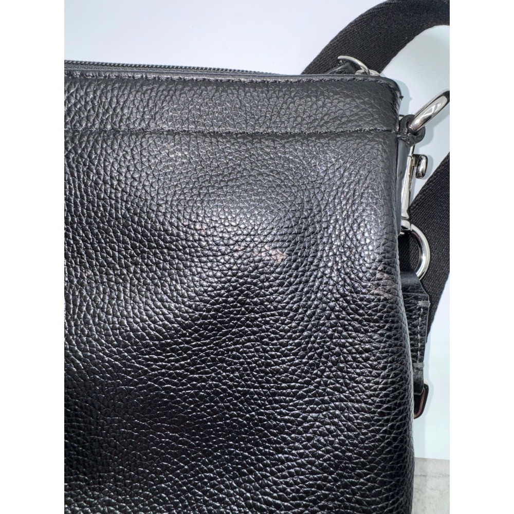 Vintage Coach Women's Swingpack Crossbody Bag S Black Turn Lock Pebbled Leather - Picture 11 of 12